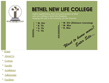Tablet Screenshot of bethelnewlifecollege.org